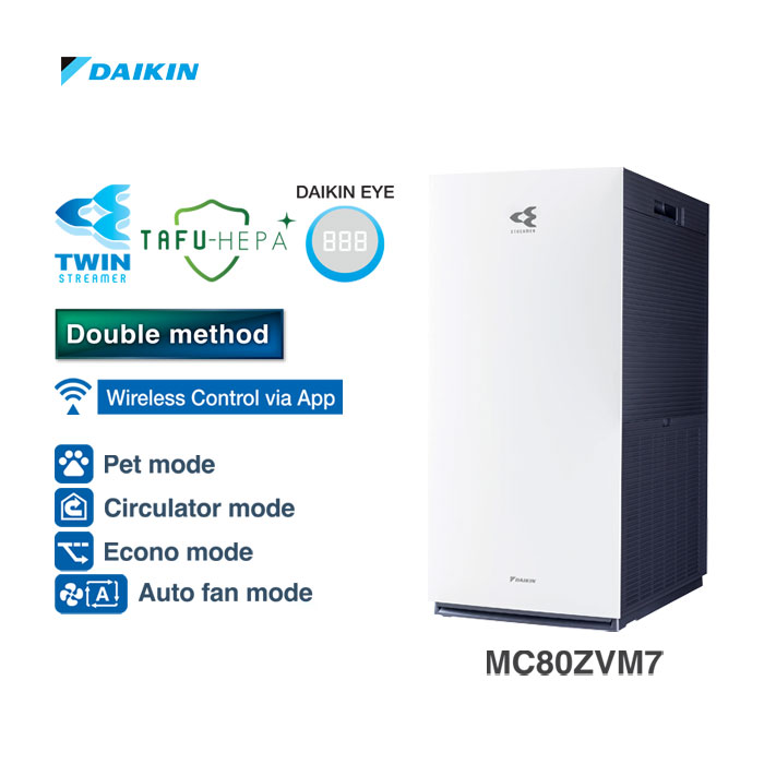 Daikin Air Purifier Tipe 80 Double Streamer Hepa Filter Wifi - MC80ZVM7